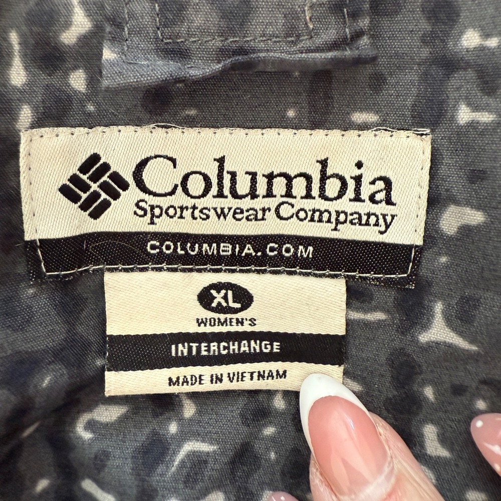 Columbia Women's Interchange Full Zip Ski Coat Gray/Black Pattern Size XL - Picture 7 of 8